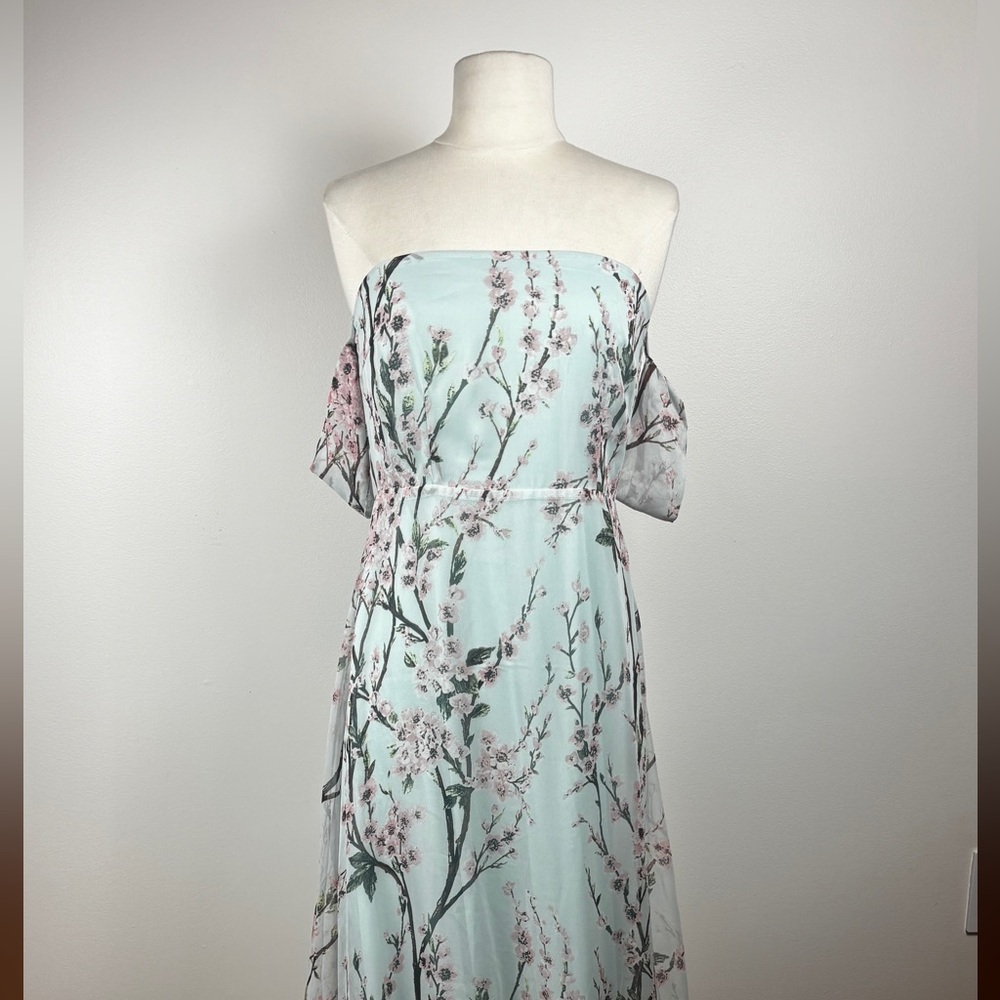 Cherry Blossom Strapless Gown